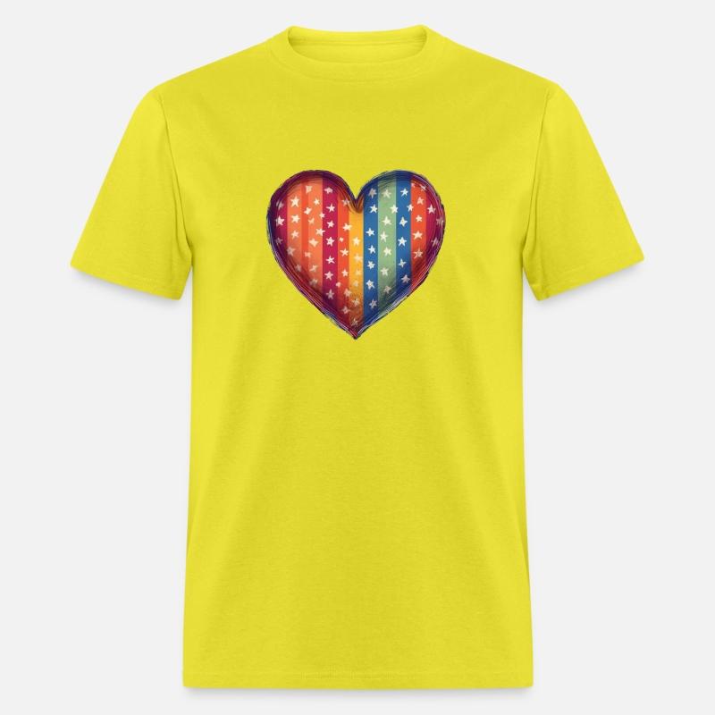 American Pride - Rainbow Colored Stars and Stripes