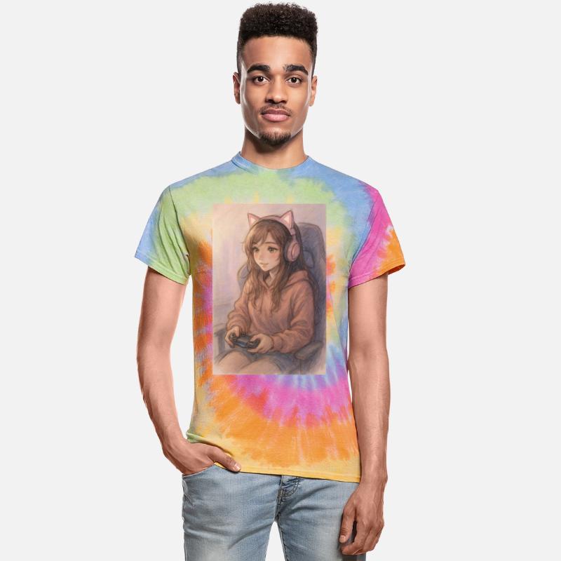 Anime Girl with Cat Ears Gaming Tee