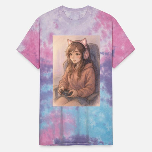 Anime Girl with Cat Ears Gaming Tee
