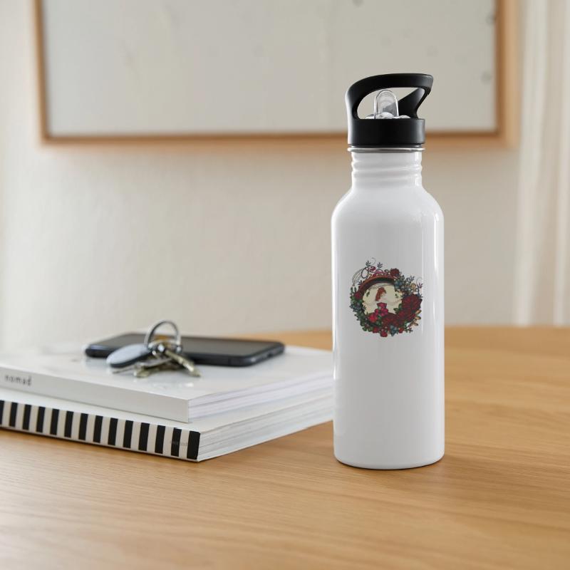 Art Nouveau princess in the rose garden