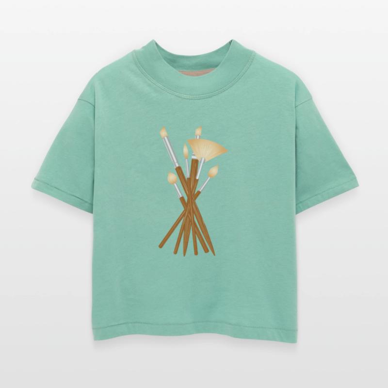 Artist brush set in various shapes