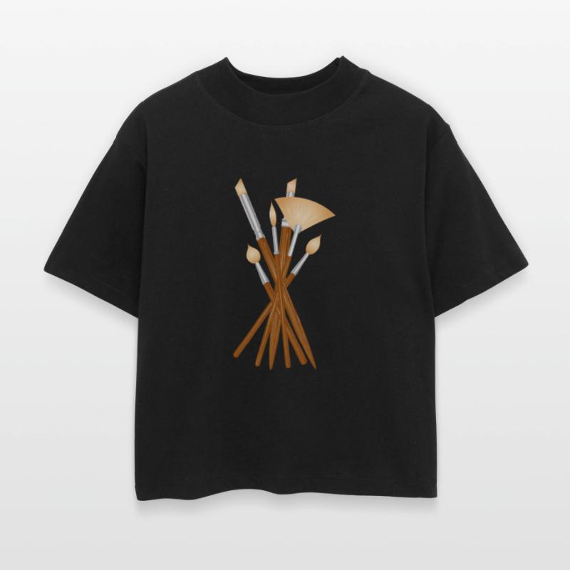 Artist brush set in various shapes