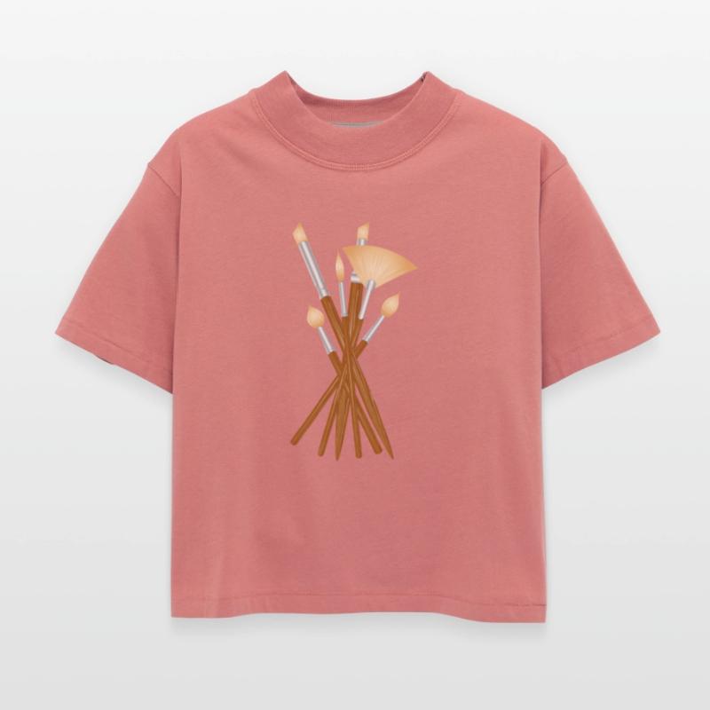 Artist brush set in various shapes