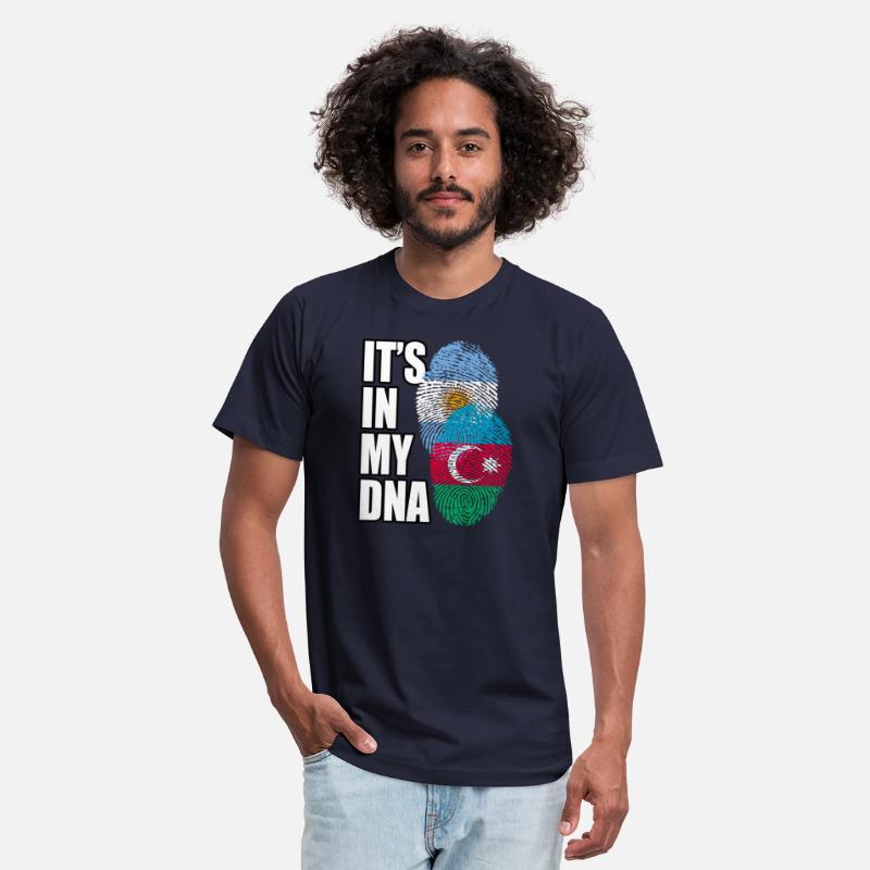 Azerbaijani And Argentinian Mix Heritage DNA Flag