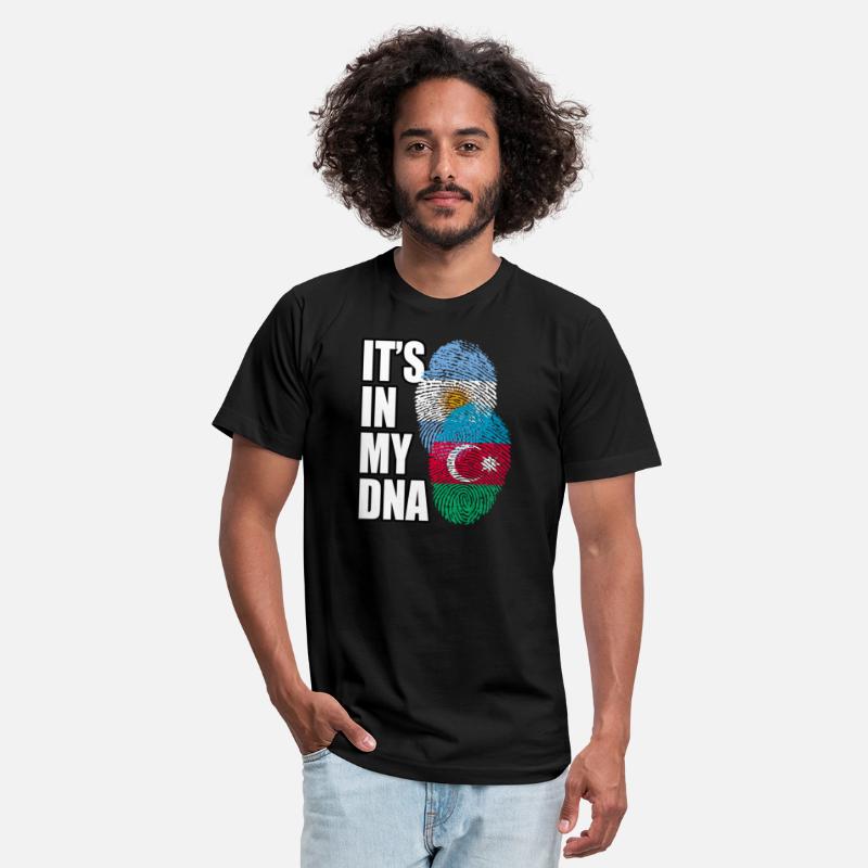 Azerbaijani And Argentinian Mix Heritage DNA Flag