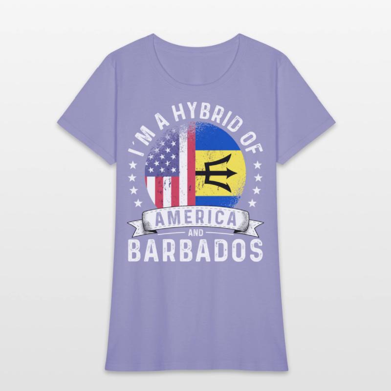 Barbadian American Patriot Funny Flag Humor