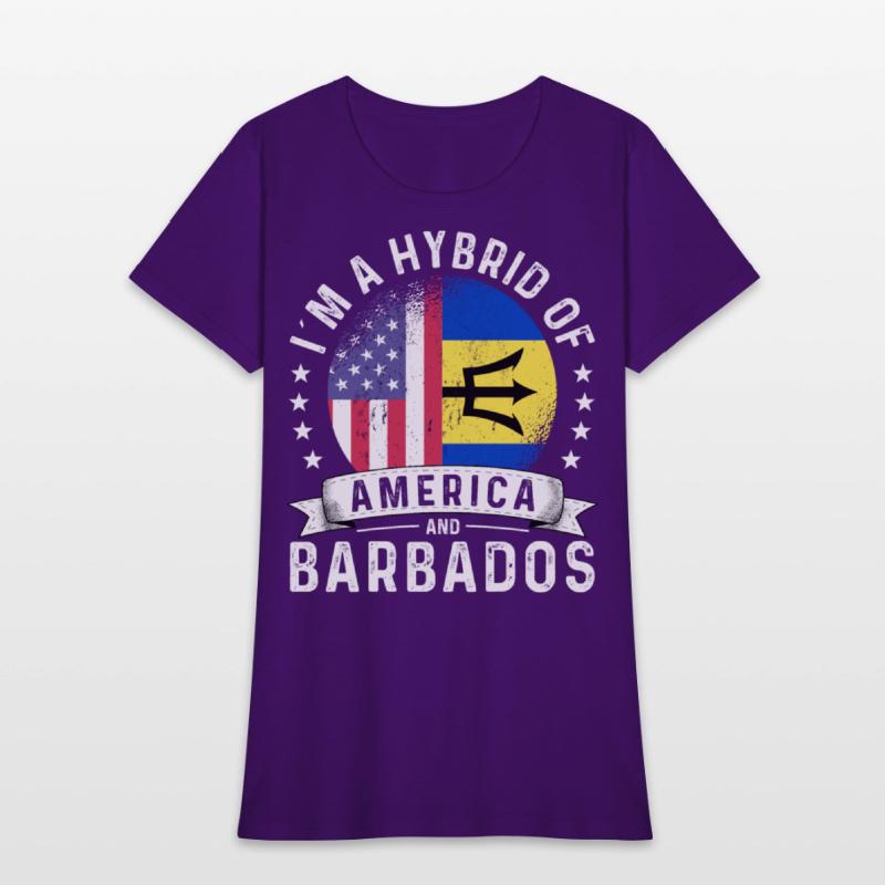 Barbadian American Patriot Funny Flag Humor