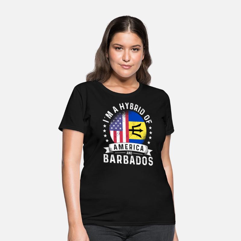 Barbadian American Patriot Funny Flag Humor