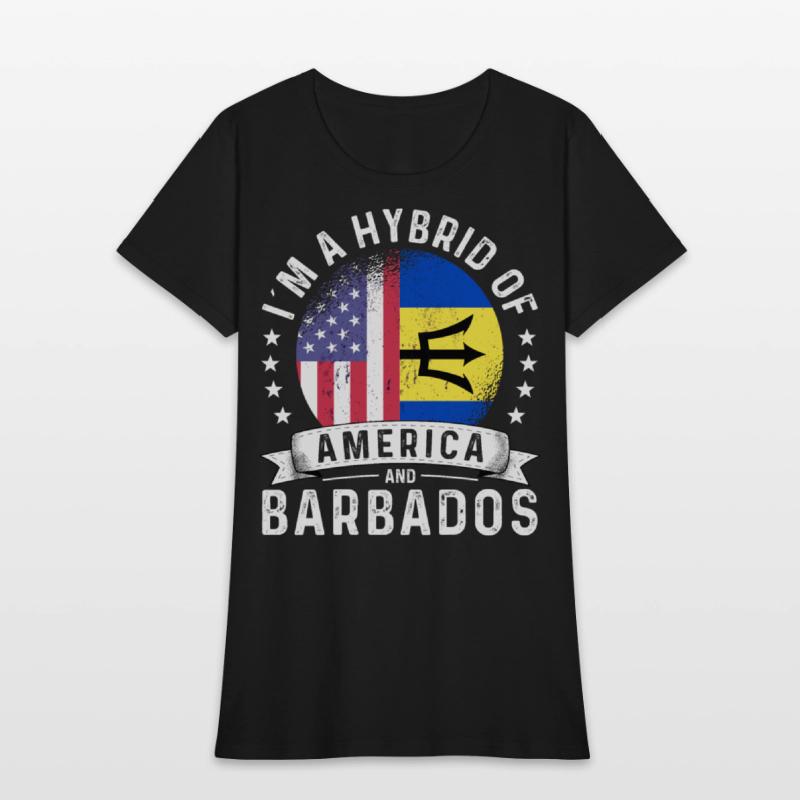 Barbadian American Patriot Funny Flag Humor