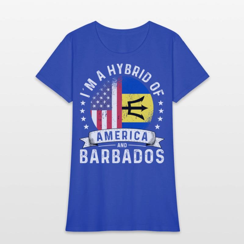 Barbadian American Patriot Funny Flag Humor