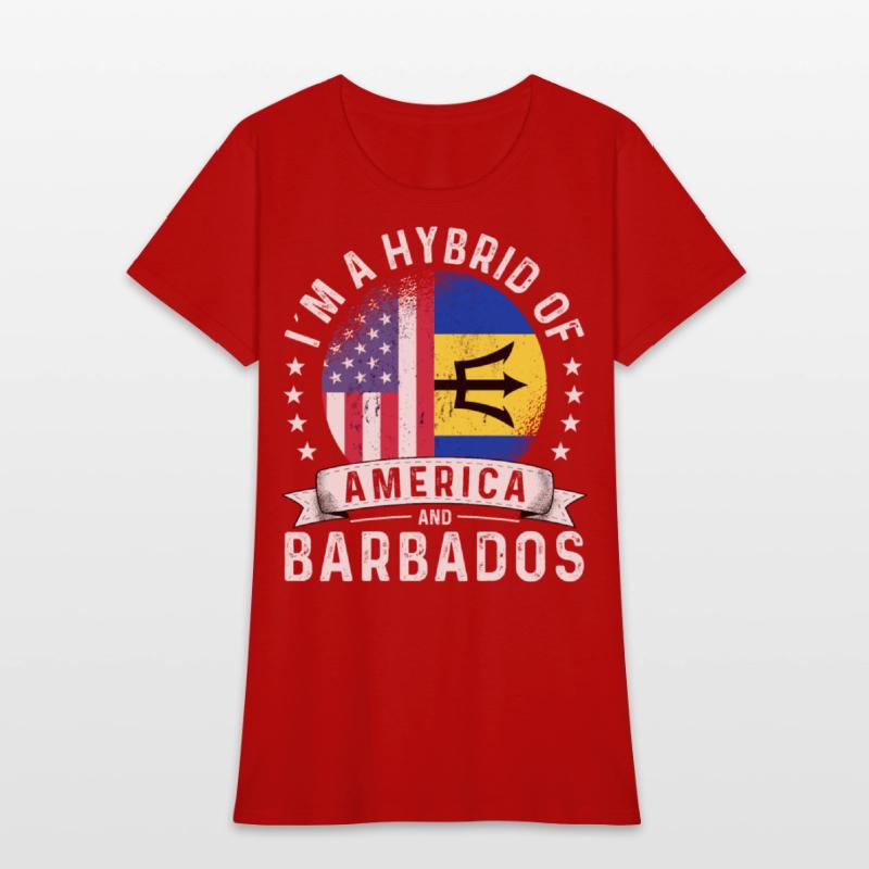 Barbadian American Patriot Funny Flag Humor