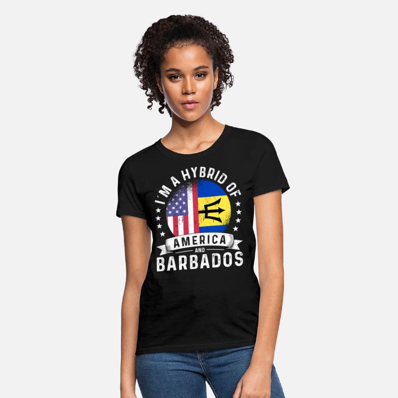 Barbadian American Patriot Funny Flag Humor