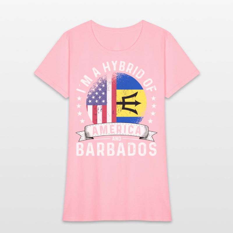 Barbadian American Patriot Funny Flag Humor