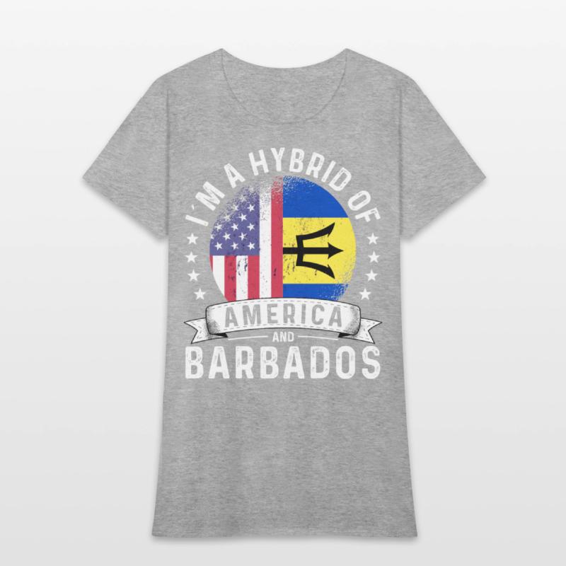 Barbadian American Patriot Funny Flag Humor