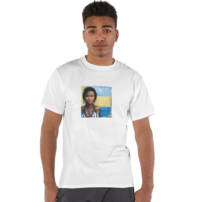 Beautiful haitian women in bikini painting