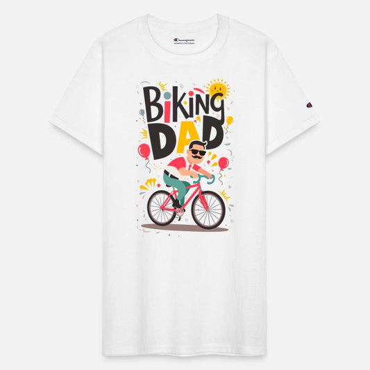 Biking DAD on bicycle - Father's Day