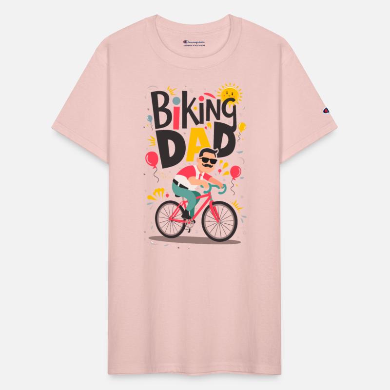 Biking DAD on bicycle - Father's Day
