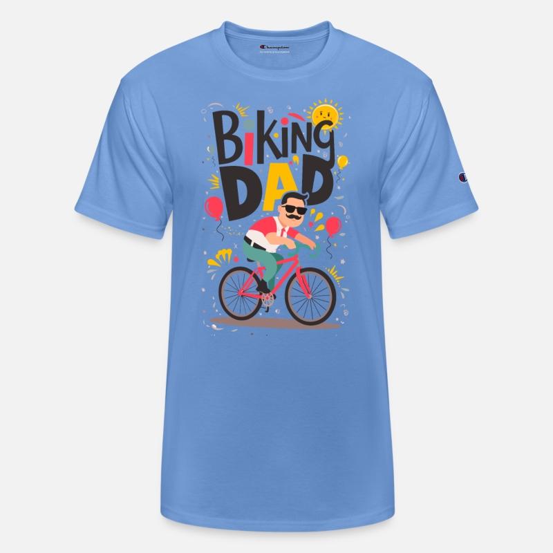 Biking DAD on bicycle - Father's Day