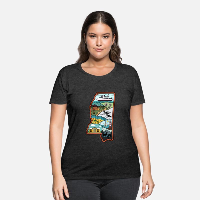 Biloxi Jackson Mississippi Magnolia State Map