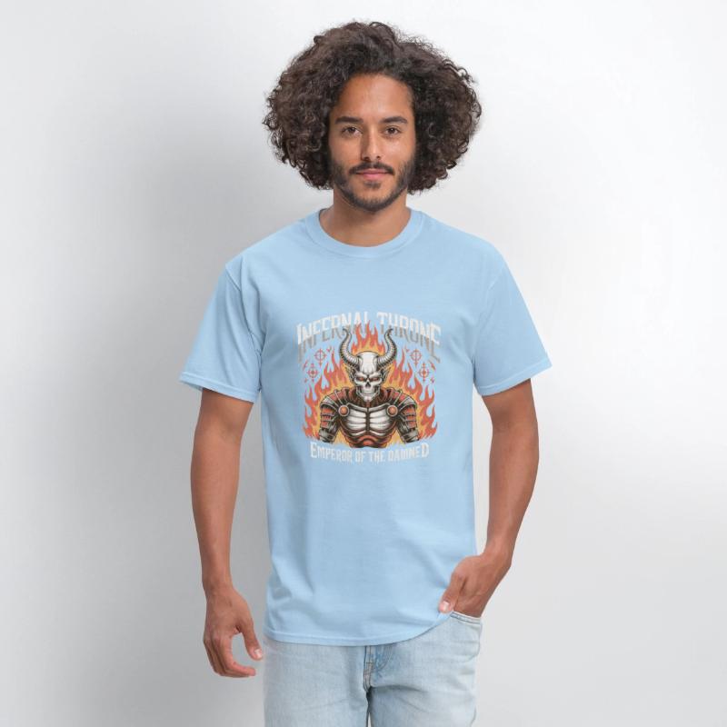 Biomechanical Skull Flame Metal Shirt