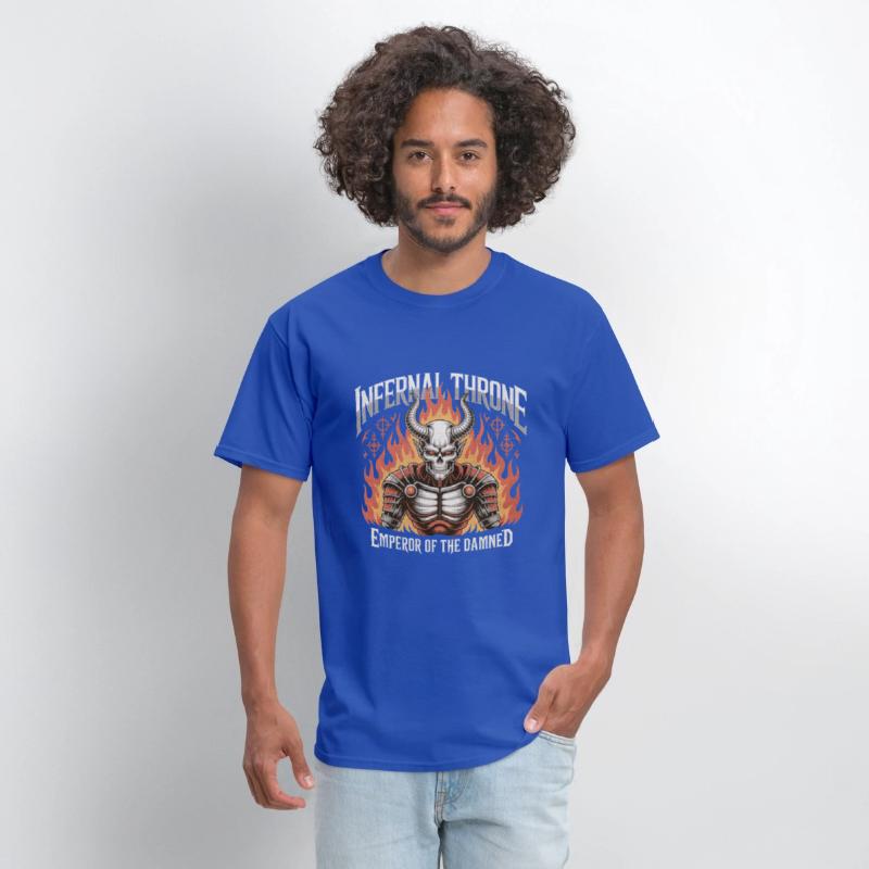 Biomechanical Skull Flame Metal Shirt