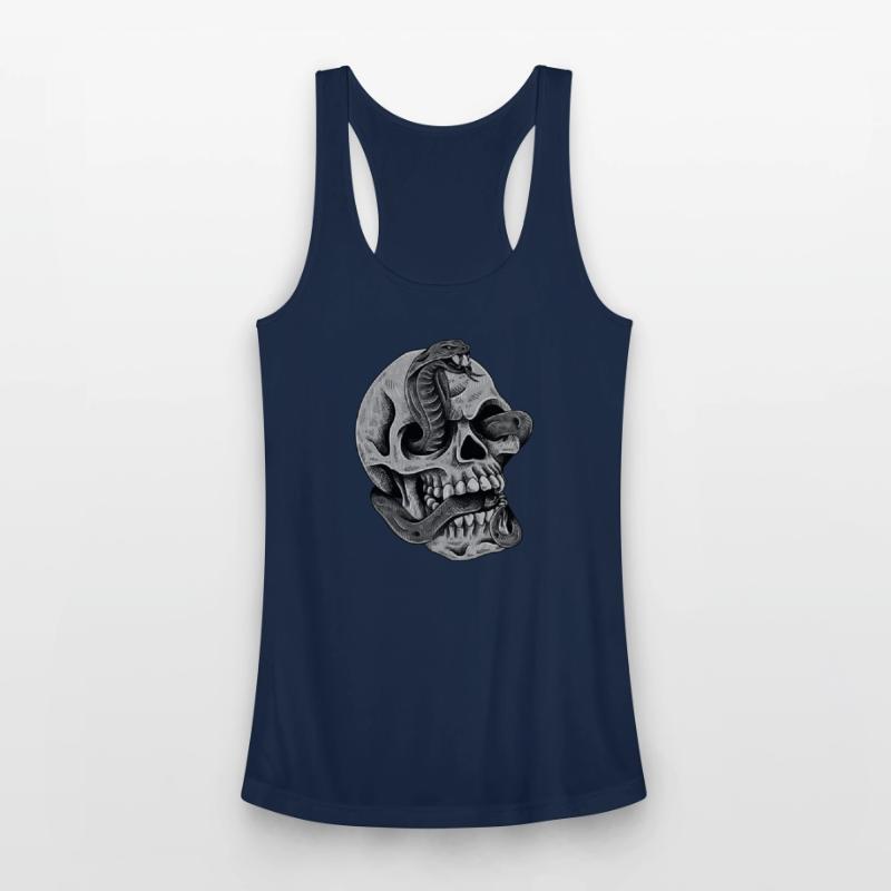 Black Skull Modern Action Sports T shirt