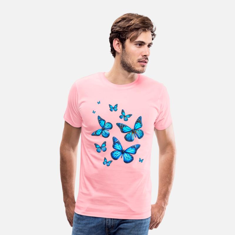 Blue Butterfly Art Garden Beautiful Butterflies