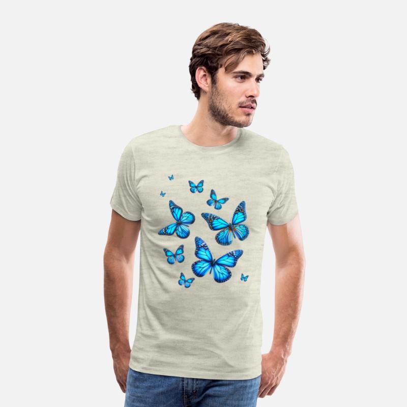 Blue Butterfly Art Garden Beautiful Butterflies