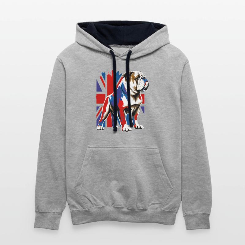 British Bulldog With Union Jack Flag King Charles