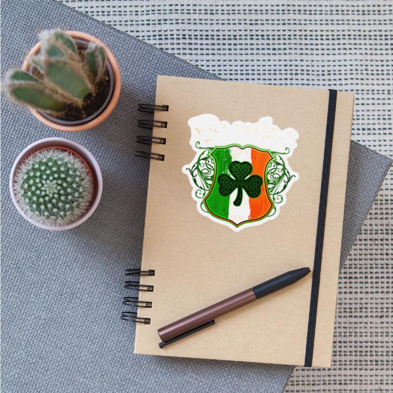 Burke Irish Surname Ireland Flag Shield Shamrock