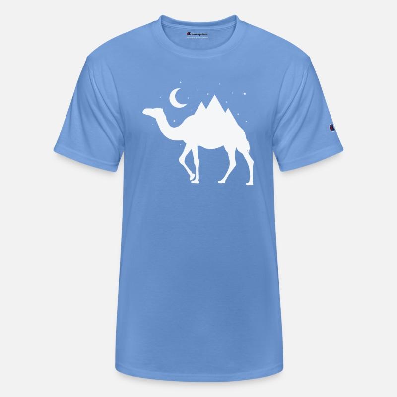 Camel with Mountains as Humps at Night