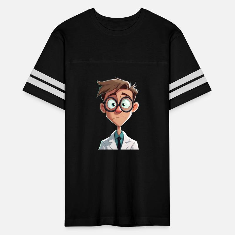 Cartoon Scientist in Lab Coat