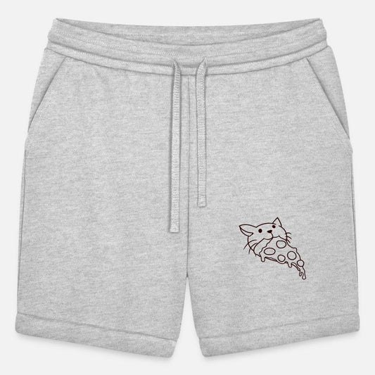 Cat Eats Yummy Salami Pizza Hunger Fast Food Mouth