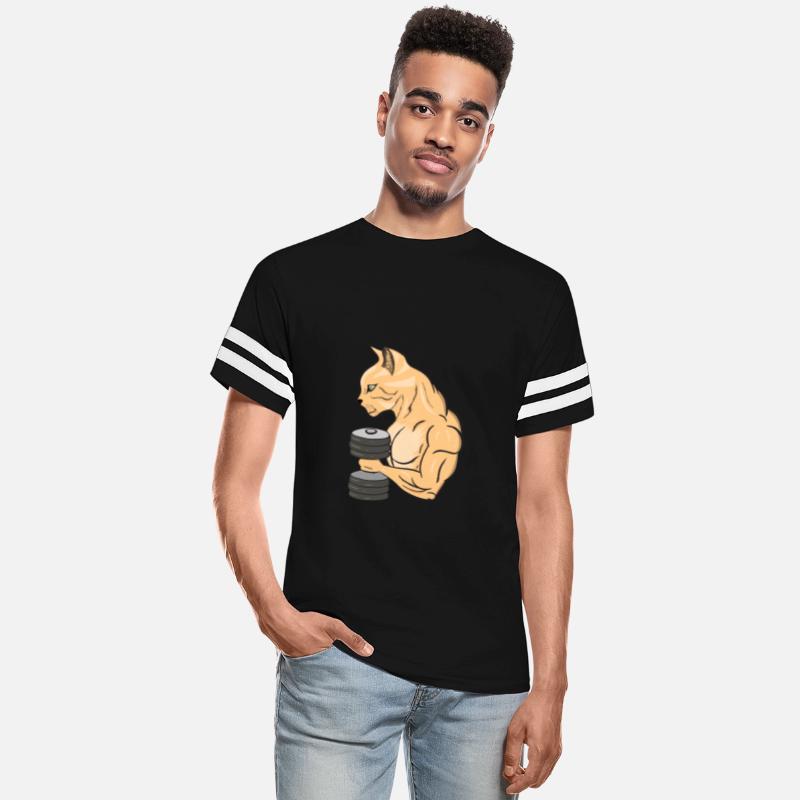 Cat makes biceps exercise