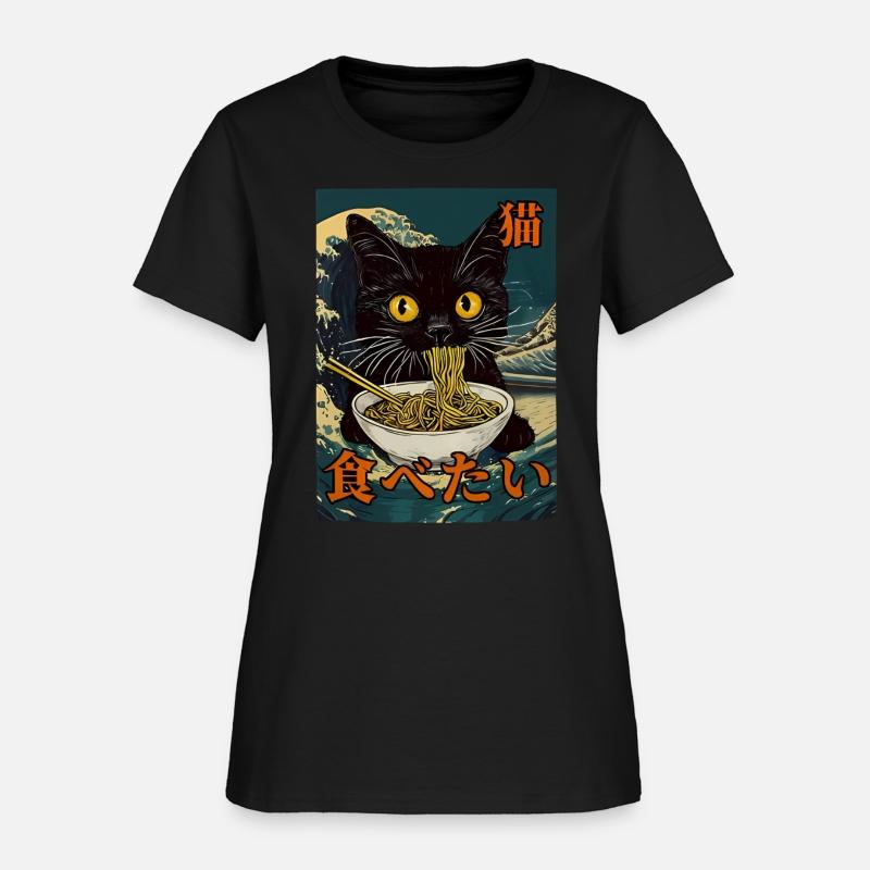 Cat Ramen Japanese Graphic Art Kawaii Kitty Anime