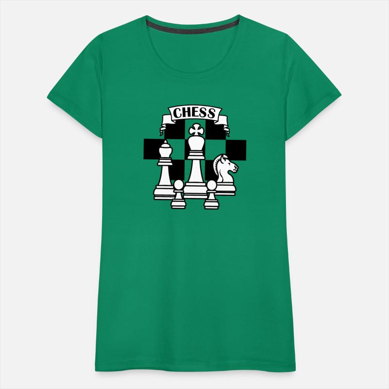 Chess pieces in white with chessboard