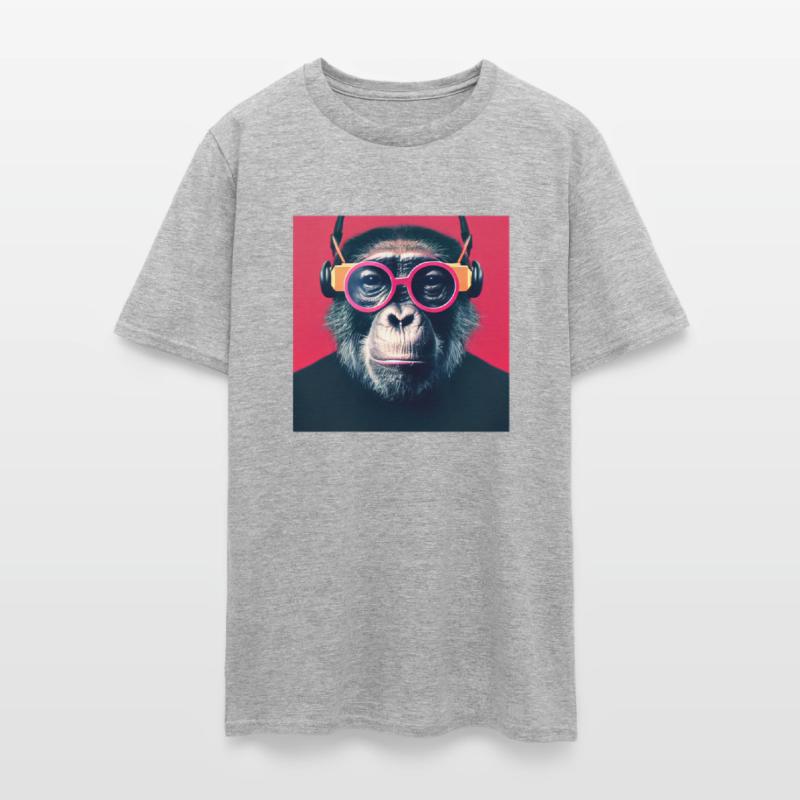 CHIMPANZEE LISTENING TO MUSIC MY HEADPHONE, ANIMAL