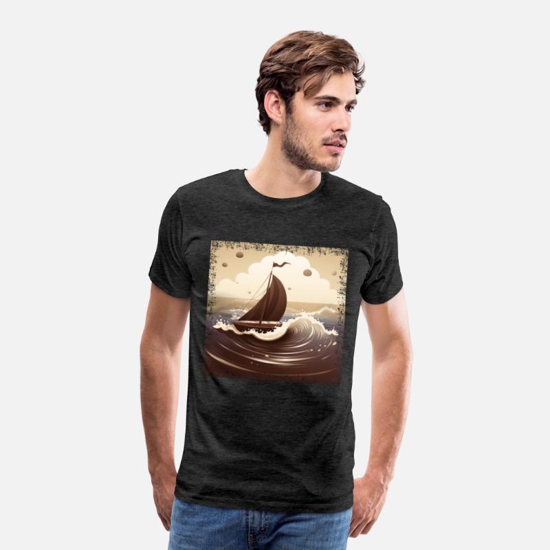 Chocolate Brown Dinghy on Rough Seas