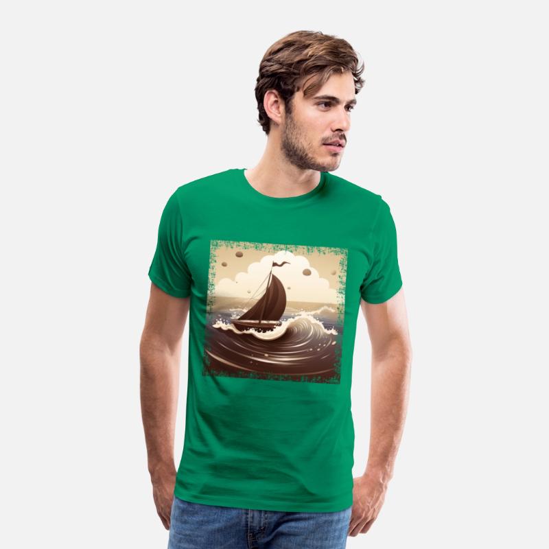 Chocolate Brown Dinghy on Rough Seas