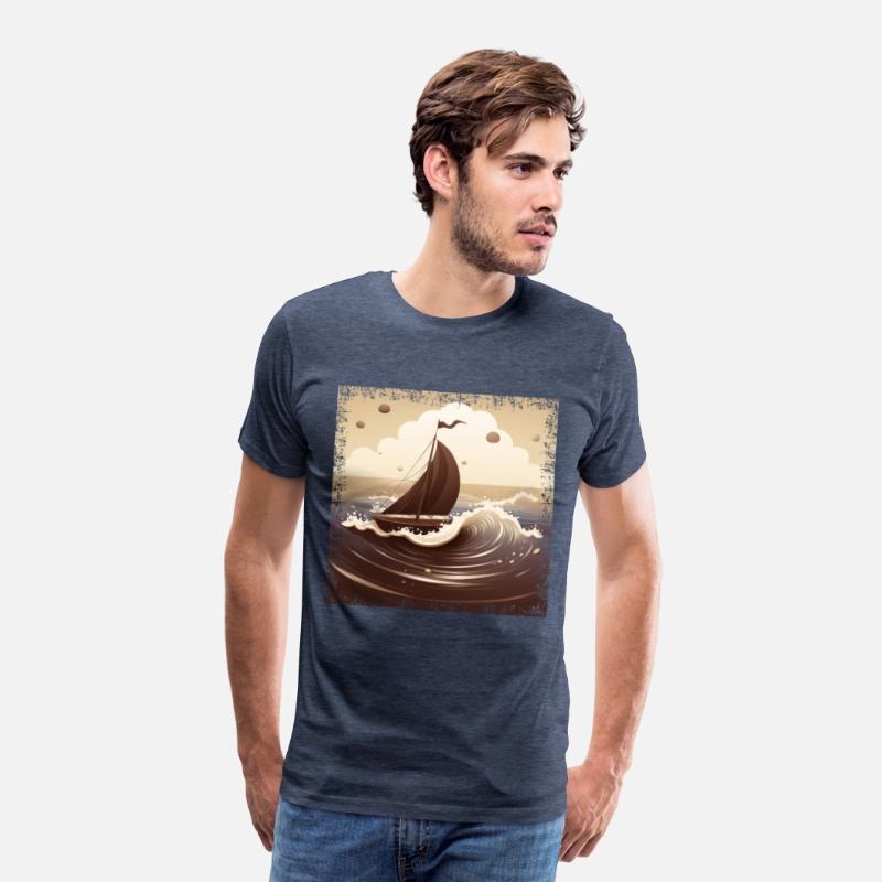 Chocolate Brown Dinghy on Rough Seas