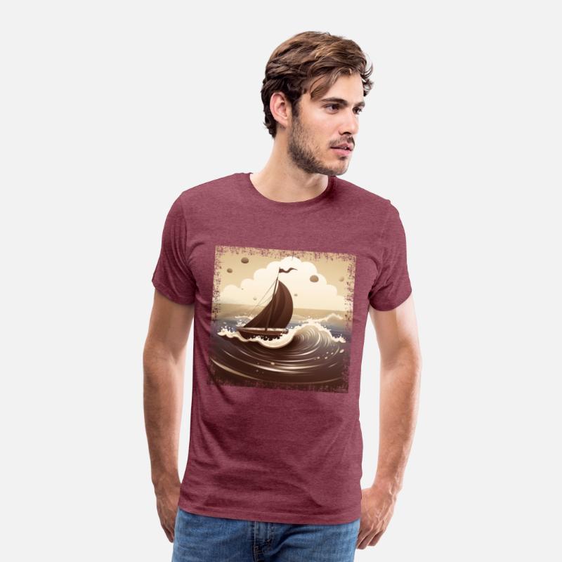 Chocolate Brown Dinghy on Rough Seas