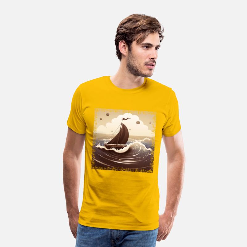 Chocolate Brown Dinghy on Rough Seas