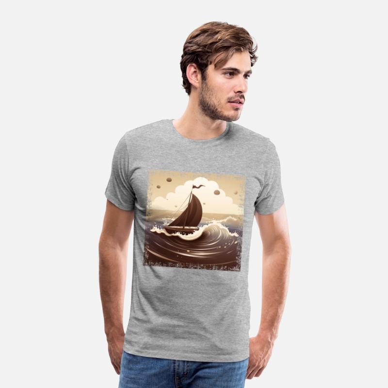 Chocolate Brown Dinghy on Rough Seas