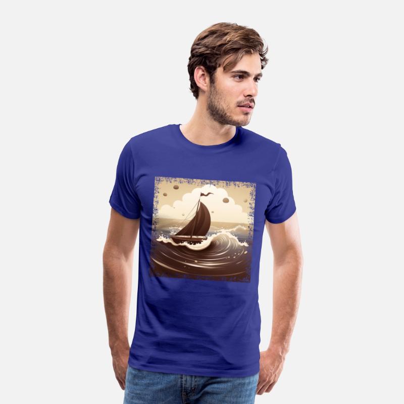 Chocolate Brown Dinghy on Rough Seas