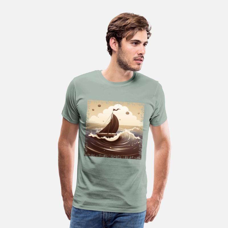 Chocolate Brown Dinghy on Rough Seas