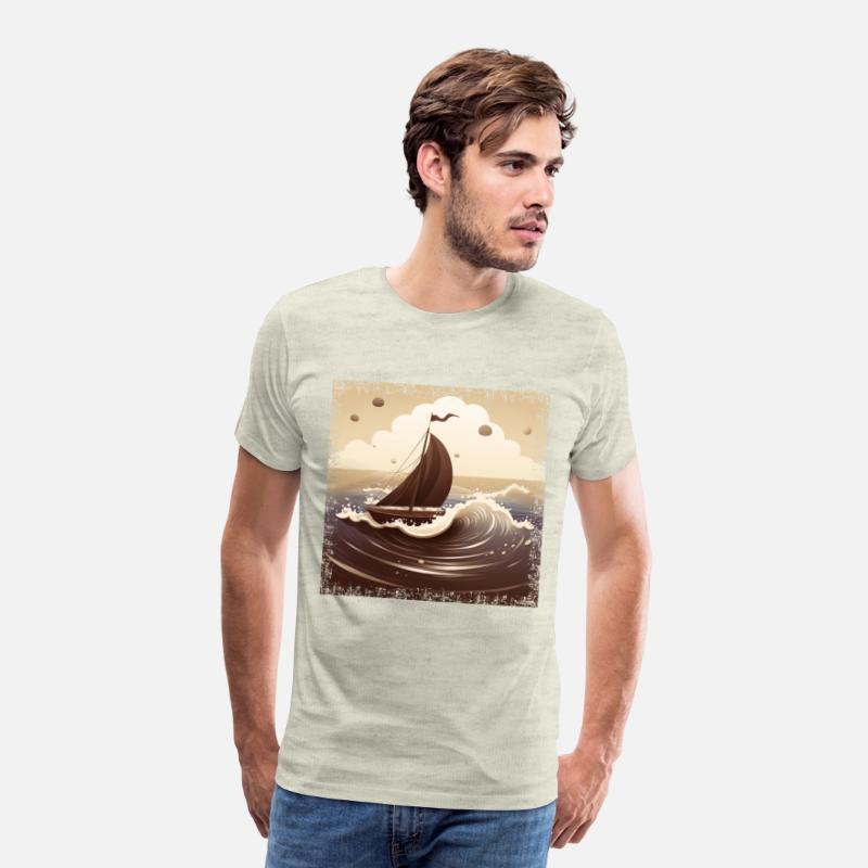 Chocolate Brown Dinghy on Rough Seas