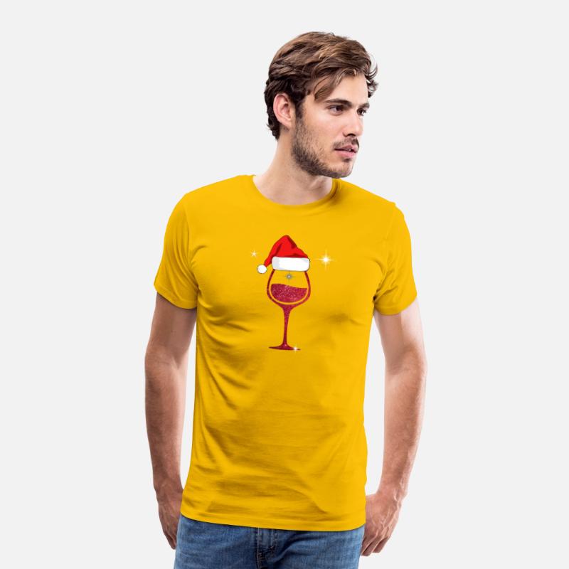 Christmas Wine Shirt Glass of Red Wine Santa Hat