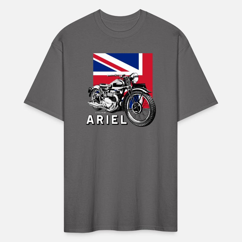 Classic ARIEL motorcycle script and illustration +