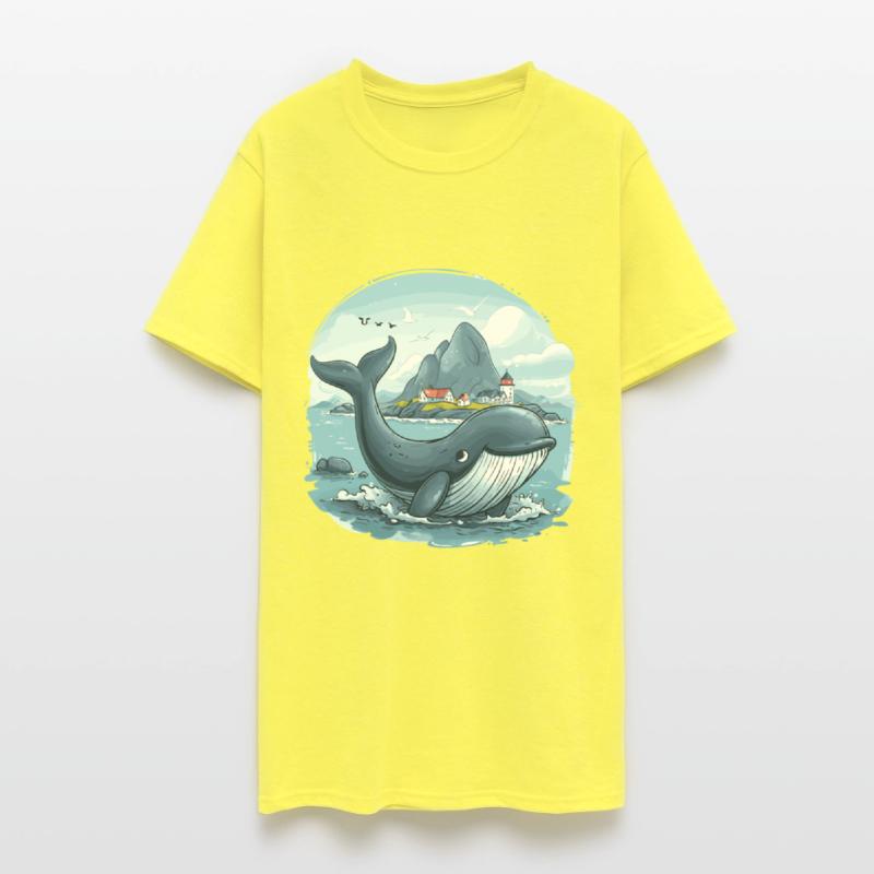 Coastal Village and Giant Whale Scandinavia