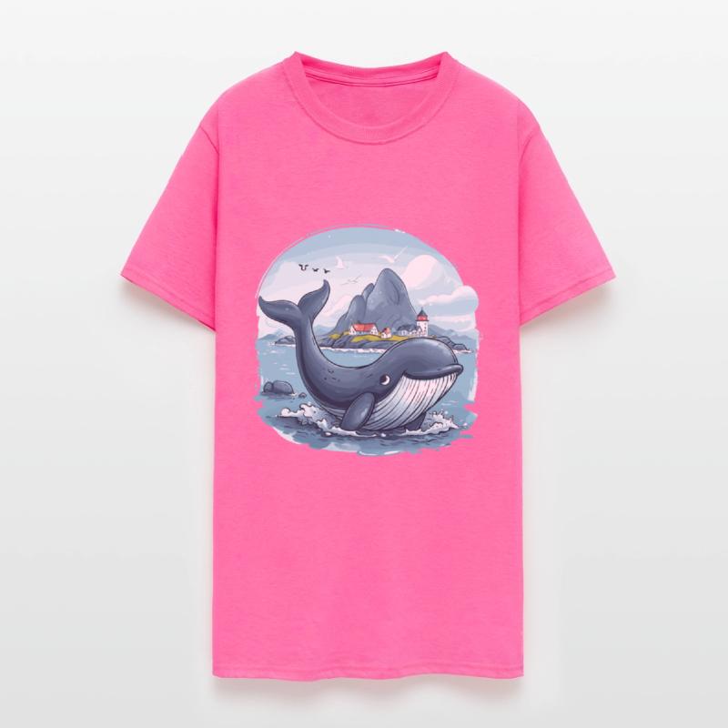 Coastal Village and Giant Whale Scandinavia